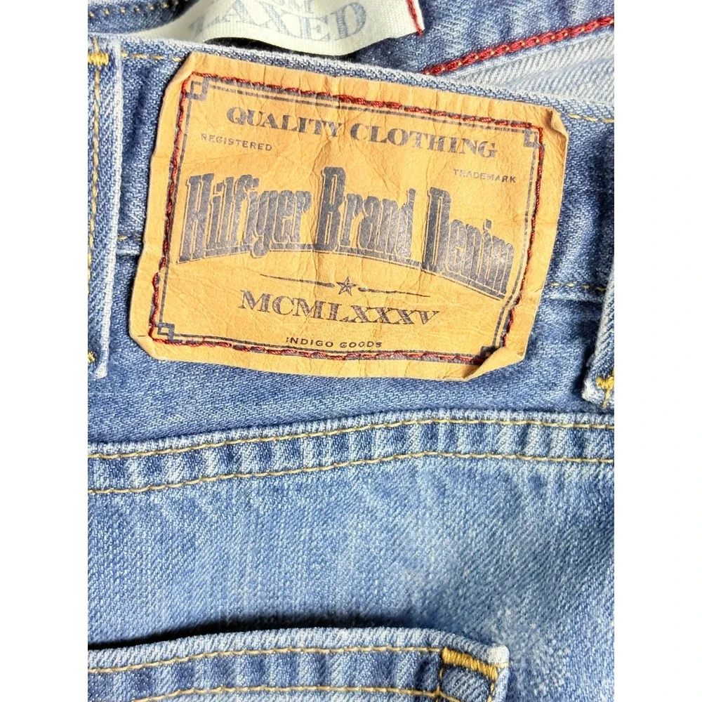 Tommy Hilfiger Freedom Relaxed Fit Jeans Mens 38 Blue Denim Straight Leg 32.5